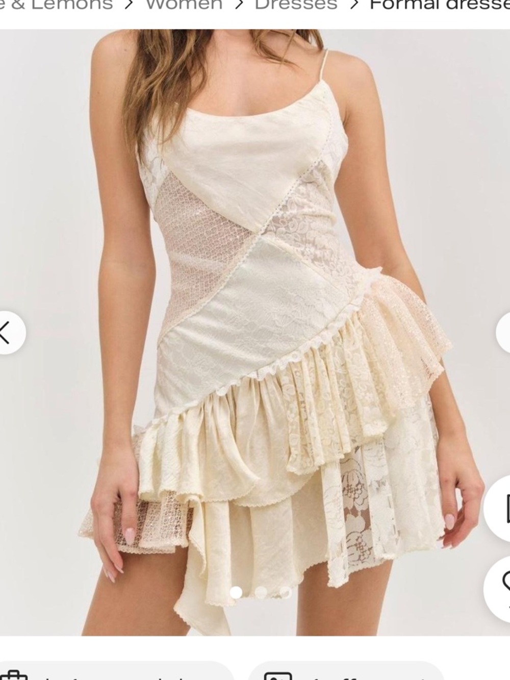 Love and lemons Paulina patchwork mini dress NWOT